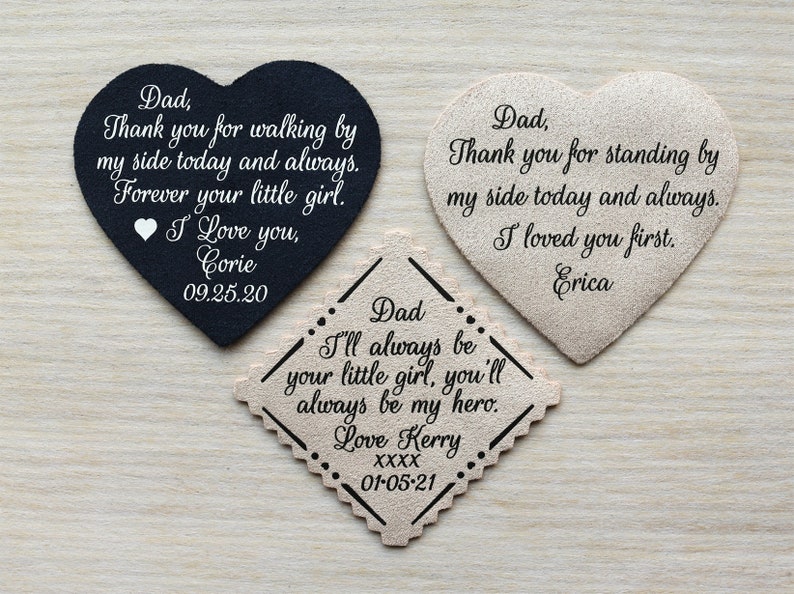 Tie patch for dad personalized gift from daughter for father of the bride Always your little girl
