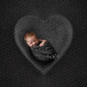 Newborn heart bowl background, newborn heart backdrop, grey heart, purple heart, newborn background, composite background, overhead newborn