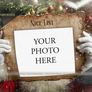 Weihnachtsmann nette Liste digitaler Hintergrundsatz von 5, Weihnachtsmannrahmen digitaler Hintergrund, Weihnachtsmannhände png, Weihnachtsrahmen, Weihnachts digitaler Hintergrund