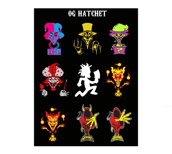 The Original 6 Joker's Cards 6X8 Sticker Sheet Juggalo Etsy