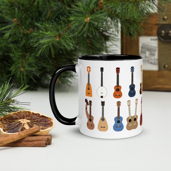 11 oz Ukulele Mug with Color Inside | Ukelandia Mug