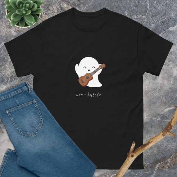 Boo-Kulele Halloween Ukulele Adult Ghost T-Shirt