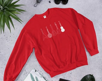 Unisex Ukulele Christmas Sweatshirt