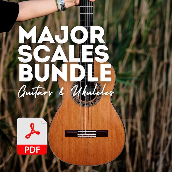 All Major Scales BUNDLE (Guitars and Ukuleles) PDF Instant Download
