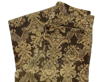 Vintage Roberto Cavalli Baroque Print Jeans Trousers | y2k