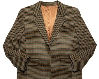 Vintage Aquascutum Houndstooth Jacket Blazer | 80s