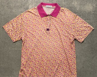 Vintage Burberry Floral Polo Shirt | 90s - Etsy