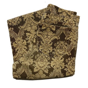 Vintage Roberto Cavalli Baroque Print Jeans Trousers | y2k