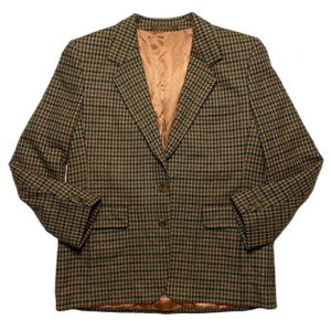 Vintage Aquascutum Houndstooth Jacket Blazer | 80s