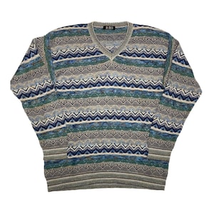 Vintage Bibo V-Ausschnitt Pullover