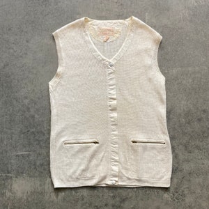 Vintage Iceberg Cream Knitted Vest Gilet