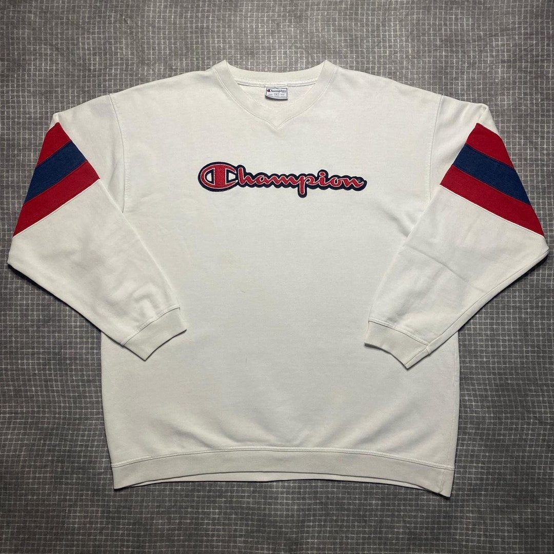 Mame×KIYONAGA&CO. Vintage champion sweat Vintage Champion V-neck Sweatshirt With Fleece Spellout - Etsy
