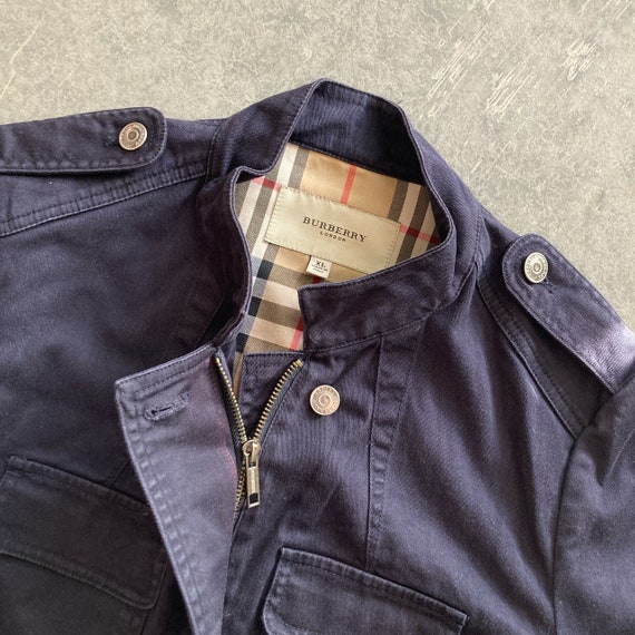 Vintage Burberry Military Style Navy Jacket 00s - Etsy Canada