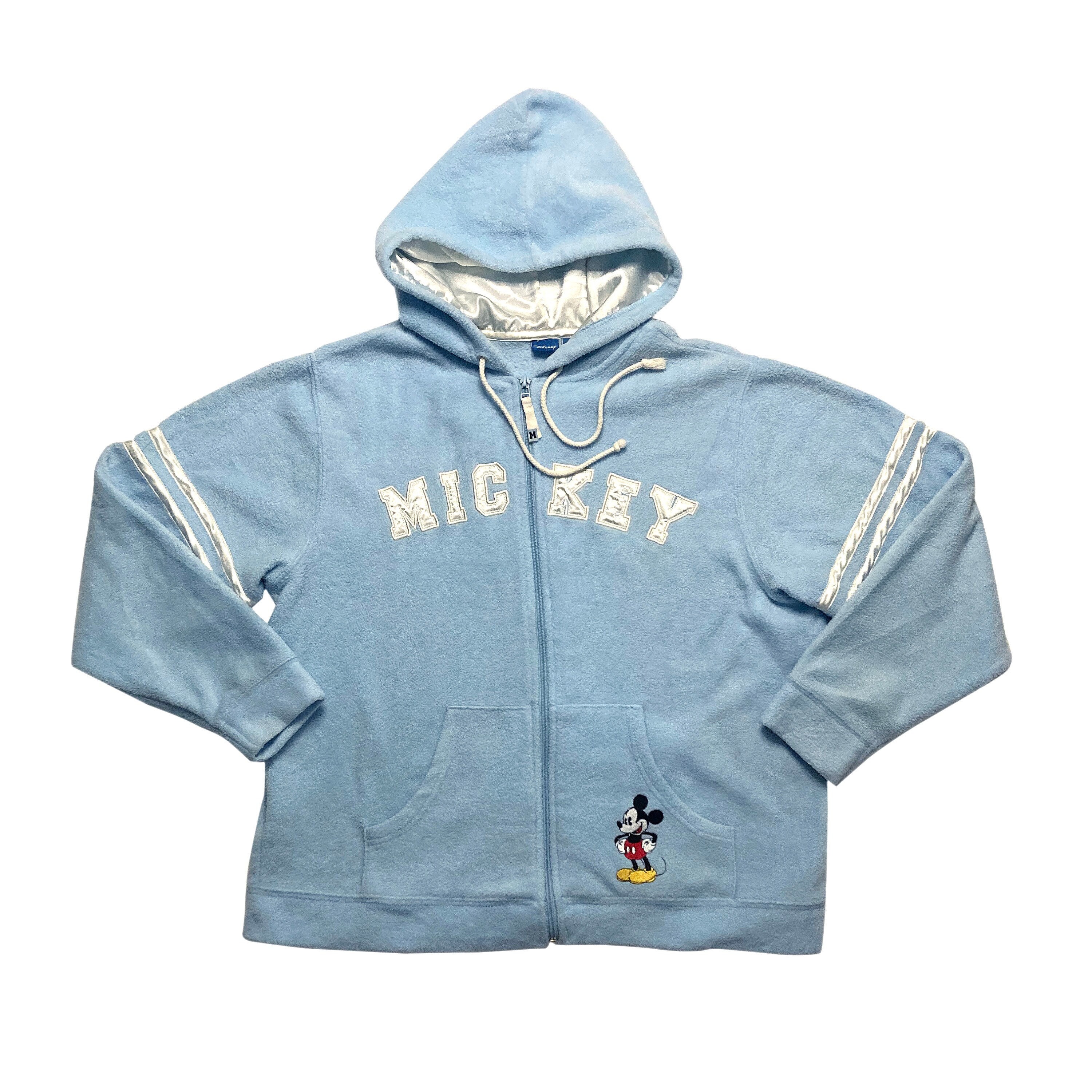 【kamecco】Walt Disney ミッキーパーカー vintage Vintage Mickey Mouse Disney Pale Blue Hooded Fleece - Etsy