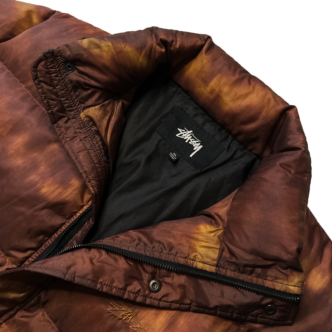 Stussy Aurora Tie Dye Puffer Jacket - Etsy