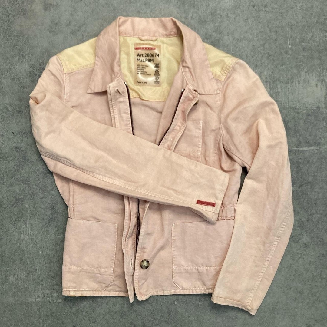 ジャケット・アウター 00SS PRADA SPORT Pink Nylon Moto Jacket ?format=1500w