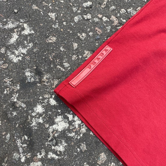 Vintage Prada Sport Linea Rossa T-shirt Red 00s - Etsy Finland