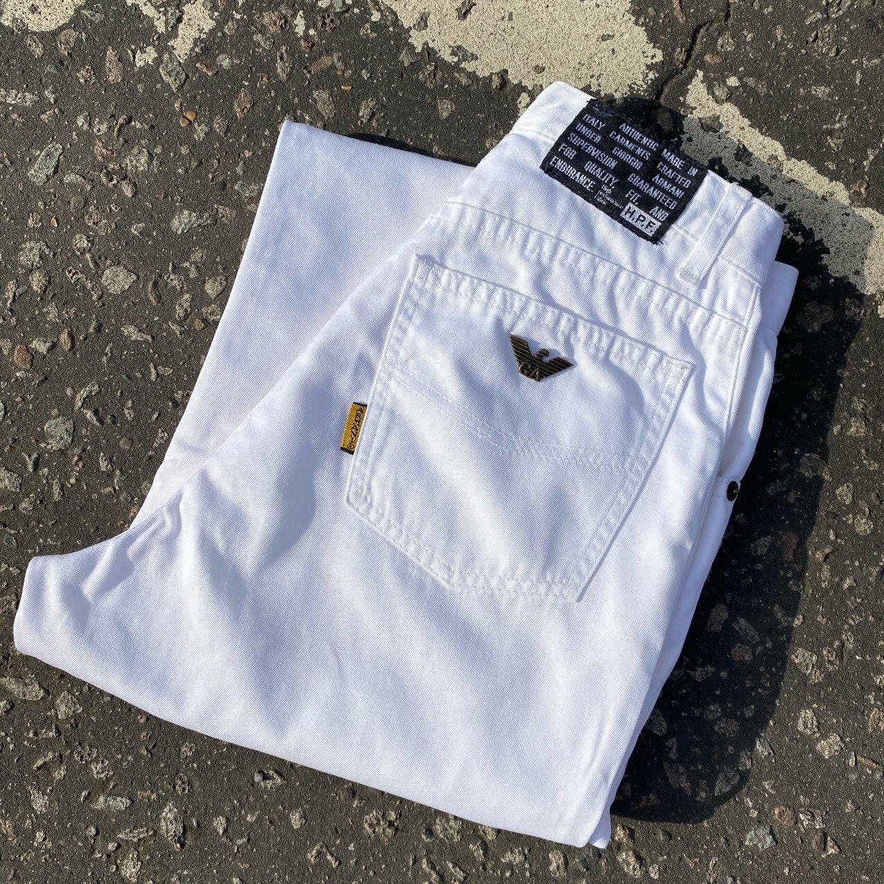 White armani pants sale