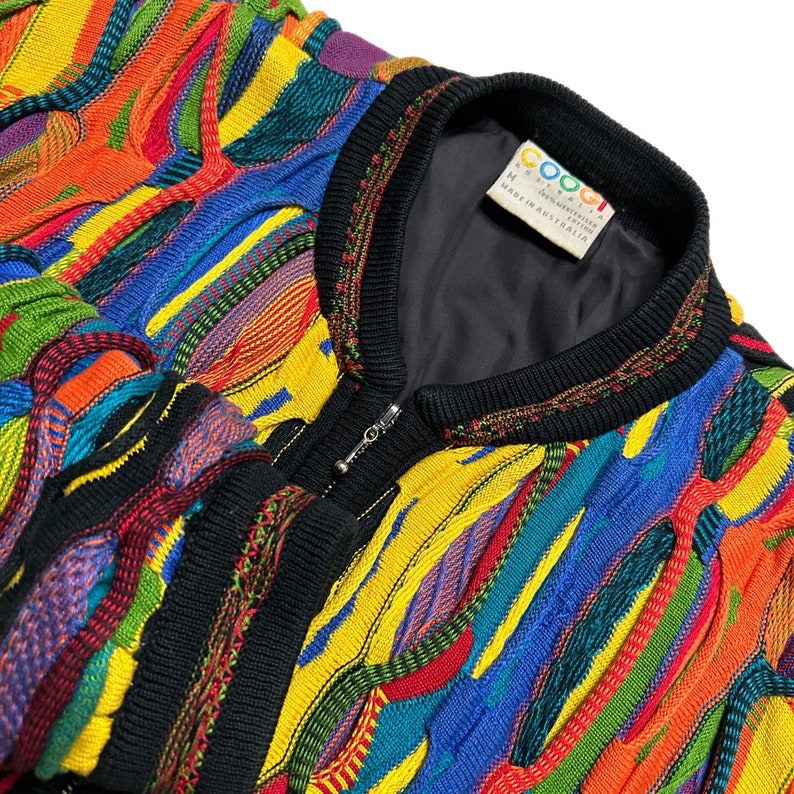 Vintage Coogi Knitted Bomber Jacket 90s - Etsy