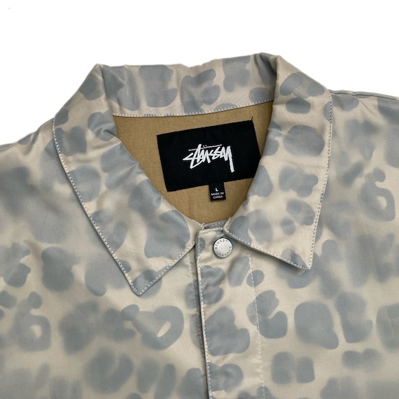 Rare Stussy Nylon Leopard Print Coach Jacket - Etsy Rare Stussy Nylon Leopard Print Coach Jacket - Etsy