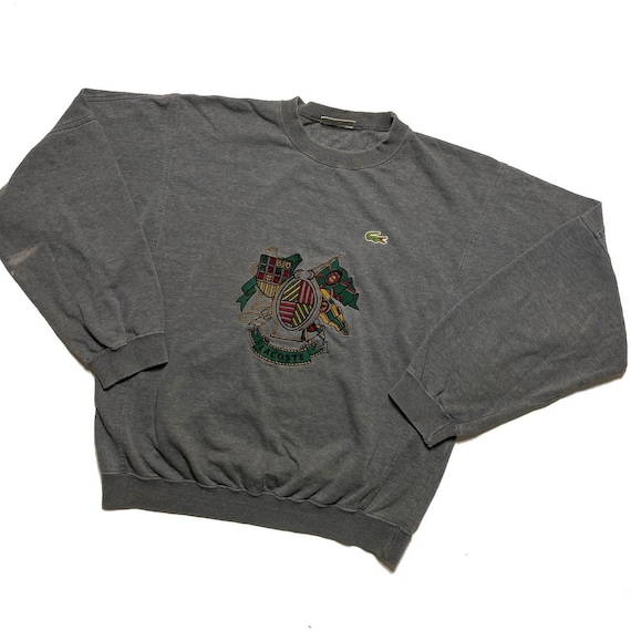 トップス Crest clothing Cowo Vintage Pullover Vintage Lacoste Embroidered Crest Sweater | 90s - Etsy