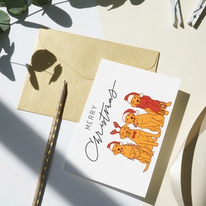 Carte de Noël imprimable en téléchargement numérique pour chien pour un ami Carte de Noël en impression numérique pour enseignant, équipe de chiens, joyeux carte postale téléchargeable