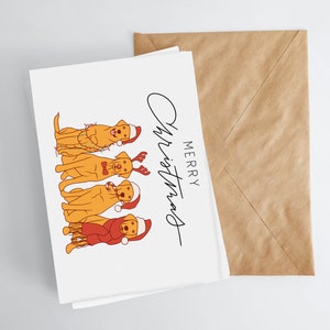 Carte de Noël imprimable en téléchargement numérique pour chien pour un ami Carte de Noël en impression numérique pour enseignant, équipe de chiens, joyeux carte postale téléchargeable