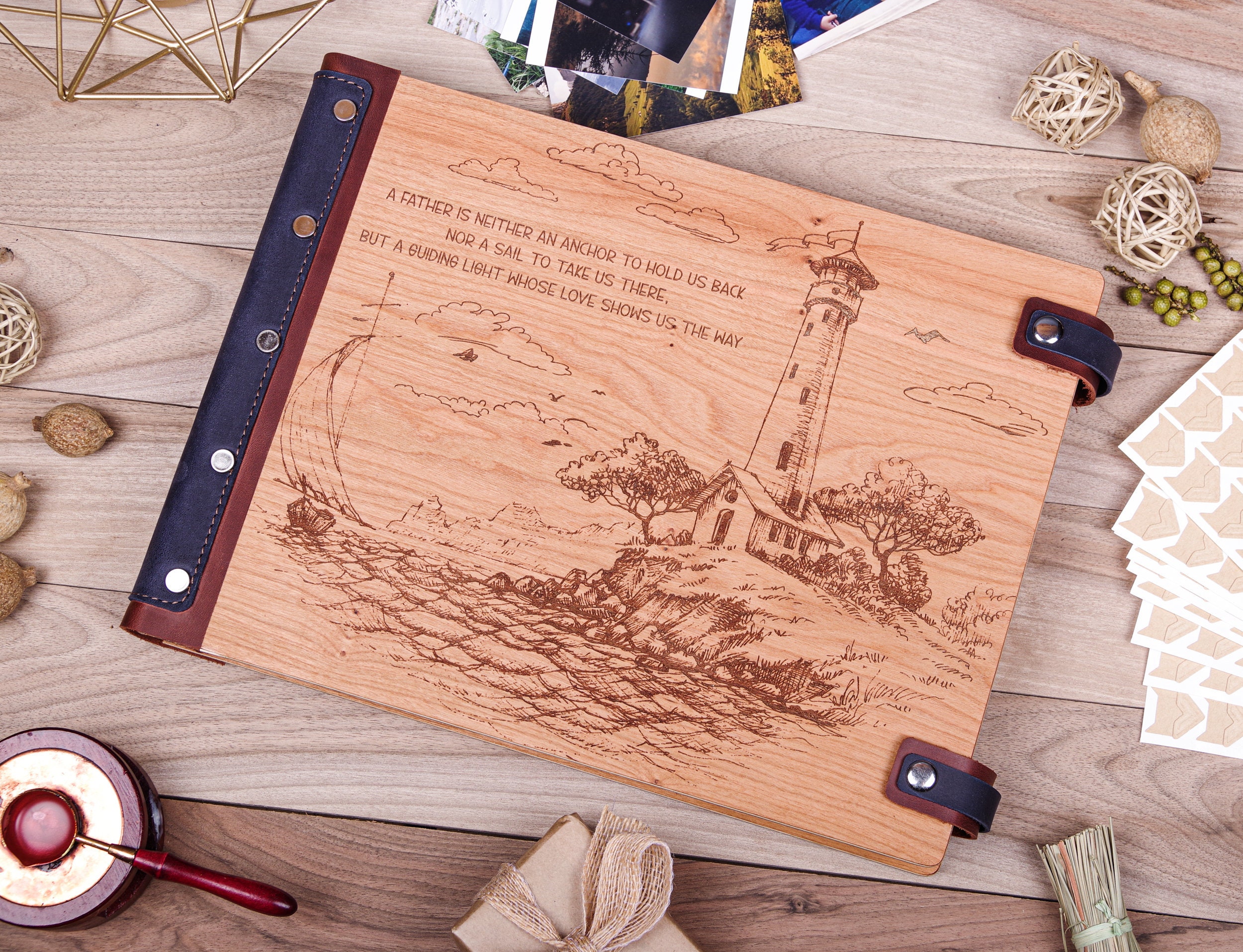 Fathers Day Gift Scrapbook for Daddy Photo Album Gifts for Etsy