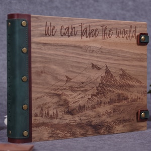 Scrapbook Album, Personalized Photo Album, Our Adventure Book, Travel Journal, Gift for Couple