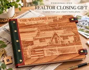 Realtor Closing Gift for Client, Personalized Real Estate Client Gift for New Homeowners, Custom House Photo Album, New House Gift