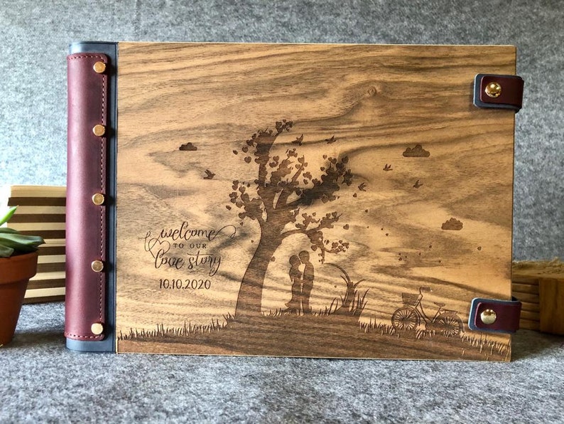 Personalized Photo Album Wedding Guest Book Gift for Couple Etsy