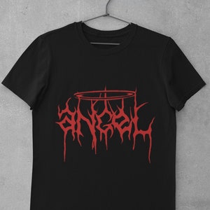 Gothic Angels Layered Graphic Tee Unisex Eboy Harajuku
