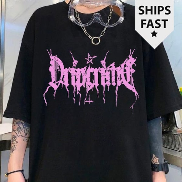 Y2k T-Shirt, Goth Punk T-Shirt, Harajuku Streetwear T-Shirt, Death Metal T-Shirt, Grunge Retro Unisex Oversized Shirt