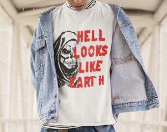Ropa alternativa Ropa estética Streetwear - 2000s Y2k Grunge Hell Looks Like Earth T-Shirt