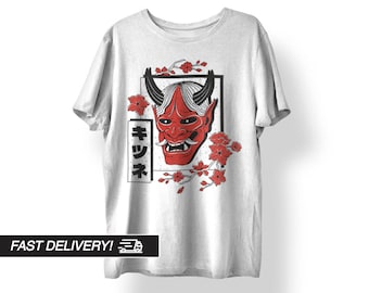 Japanische Streetwear, Japanisches Shirt, Japanische Kleidung, Japanische Kunst Shirt, Indie Kleidung, Retro Japan Shirt Dämon T-Shirt