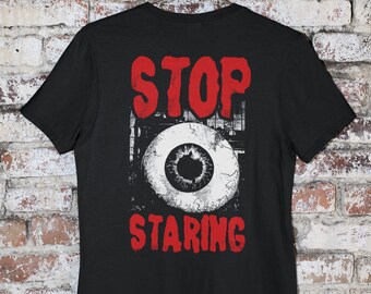 Alternative Nu Goth Clothing Shirts Aesthetic Goth Women - Stop Staring Grunge T-Shirt
