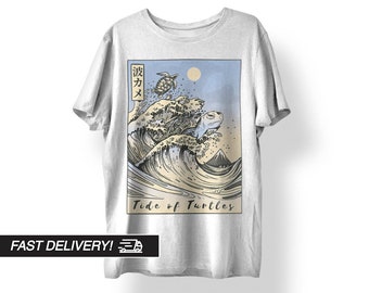 Japanisches Streetwear, Japanisches Shirt, Japanische Kleidung, Japanische Kunst Shirt, Indie Kleidung, Retro JapanShirt Japan Welle T-Shirt