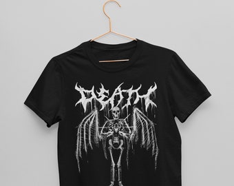 Alternative Goth Clothes Aesthetic - 2000s Y2k Grunge Death Graphic T-Shirt