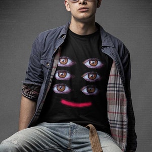 Custom Weirdcore Aesthetic Mushroom Eyes Strangecore Traumacore T Shirt  Ladies Fitted T-shirt By Cm-arts - Artistshot