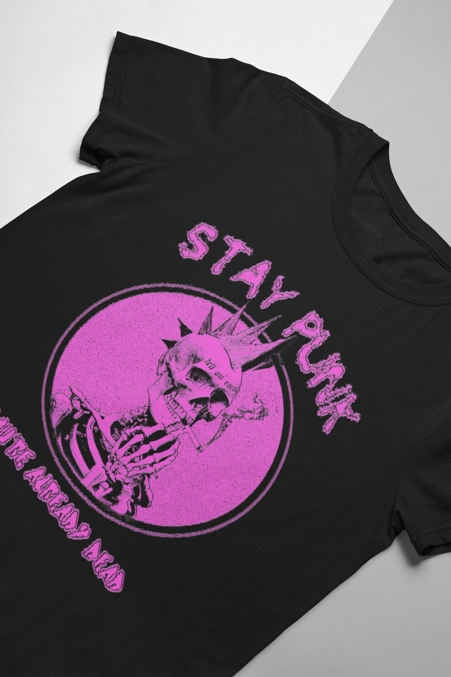 希少Vkei y2k punk FUGA 刺繍 T-shirt PUNK DRUNKERS - 武士開衿刺繍シャツ | DOLL