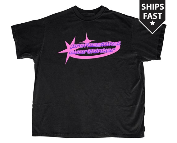 Tシャツ・カットソー [GAKIHARA] ETERNAL PUNK TSHIRTS Professional Overthinker Y2k Shirt, Harajuku Tee, Goth Punk