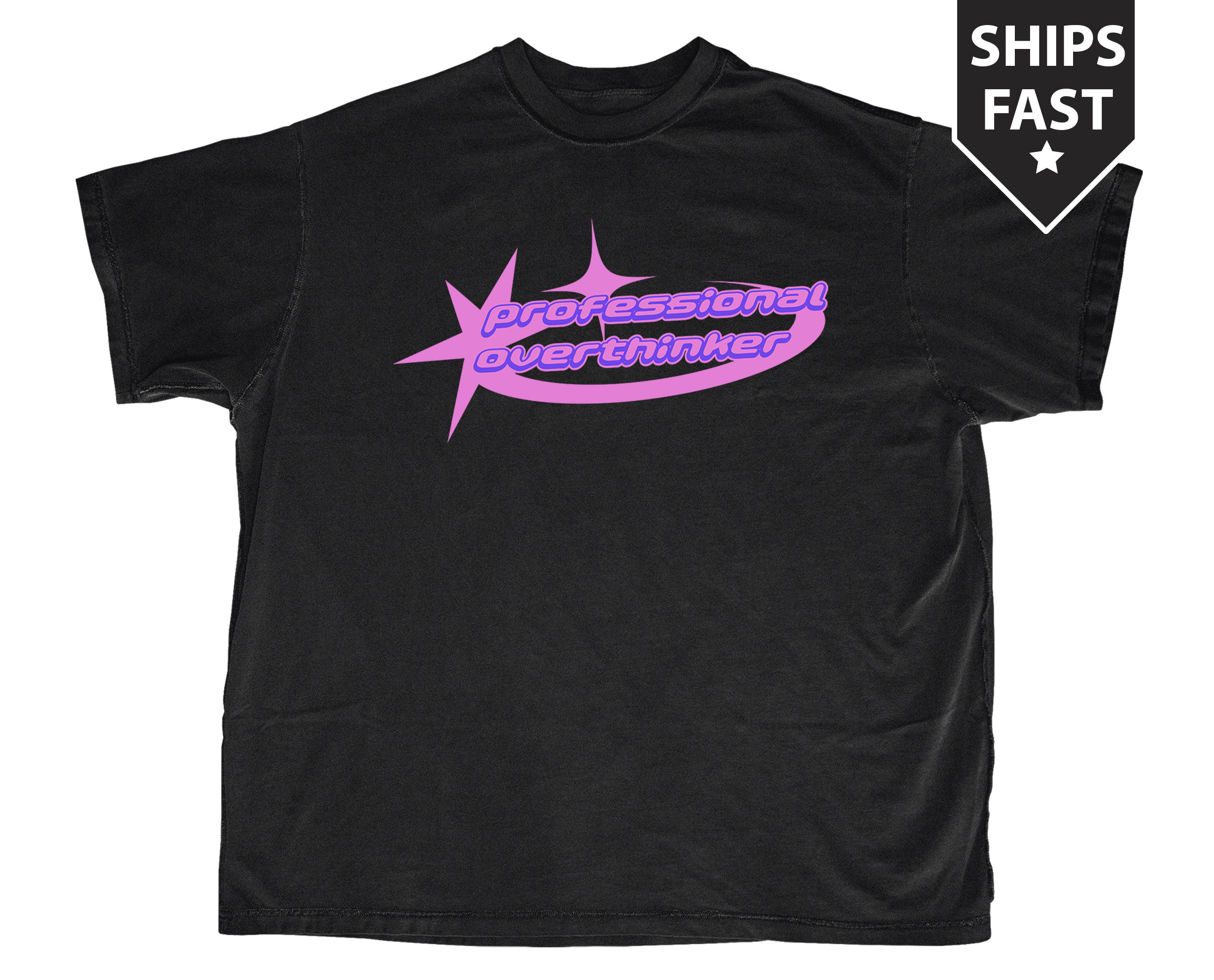 Professional Overthinker Y2k Shirt, Harajuku Tee, Goth Punk