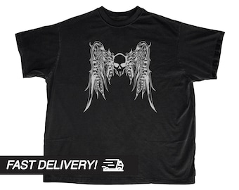 Wings Y2k Grafik Top, Y2k Kleidung, Y2k Shirt, Y2k Grafik T-Shirt, Gothic y2k T-Shirt, Japanisches Streetwear Harajuku T-Shirt