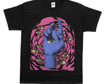  Womens Weirdcore Aesthetic Mushroom Eyes Strangecore Traumacore  V-Neck T-Shirt : Clothing, Shoes & Jewelry