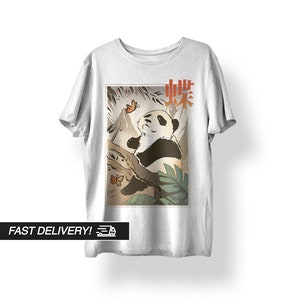 Japanese Streetwear, Japanese Shirt, Japanese Clothing, Japanese Art Shirt, Indie Clothing, Retro Japanese Shirt Japan Panda T-Shirt
