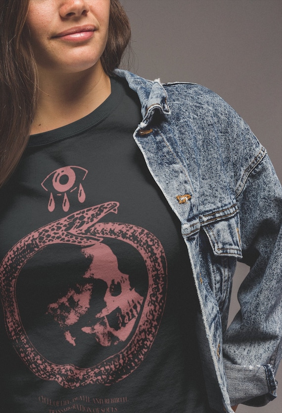 Alternative Clothing Nu Goth Aesthetic Ouroboros Grunge T-Shirt