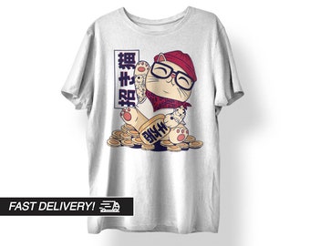 Japanisches Streetwear, Japanisches Shirt, Japanische Kleidung, Japanische Kunst Shirt, Indie Kleidung, Retro JapanShirt Japan Welle T-Shirt