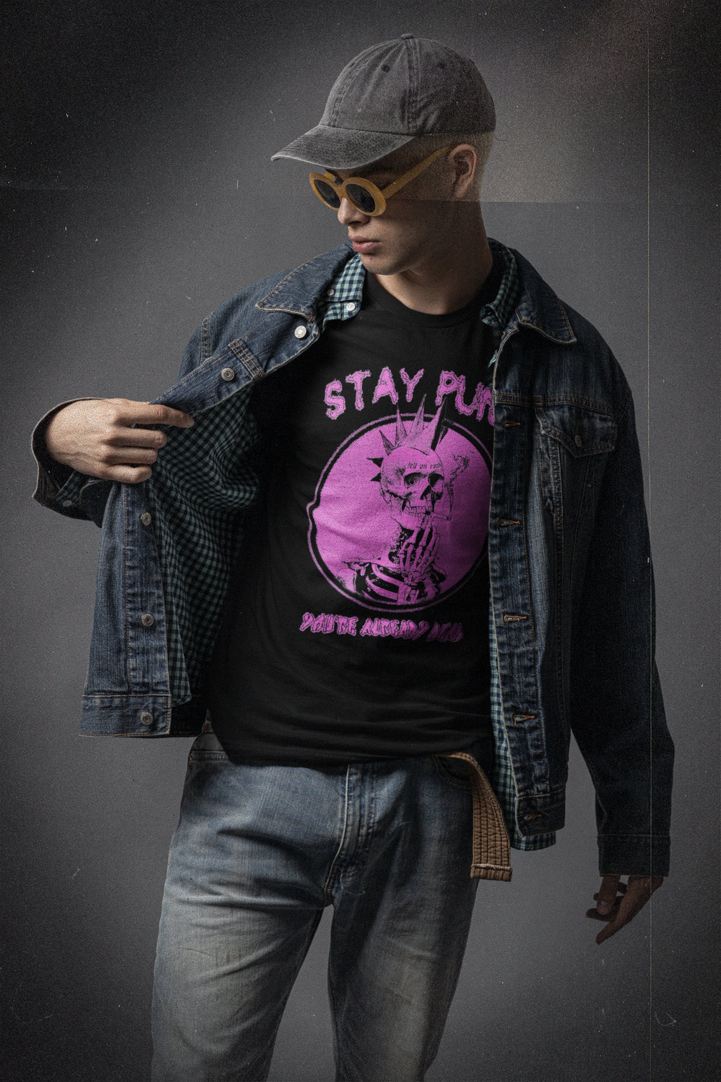 Y2k グランジ T シャツ、Y2k ストリートウェア T シャツ、ステイ 