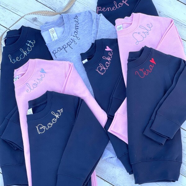 Toddler Crewneck Sweatshirt, Monogrammed Collar
