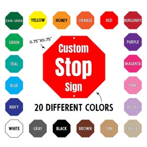 Custom Stop Sign, Personalized Park Signs, Road Sign, Parking Street Sign, Aluminum Sign, Personalized Sign, Create Your Own Stop Sign